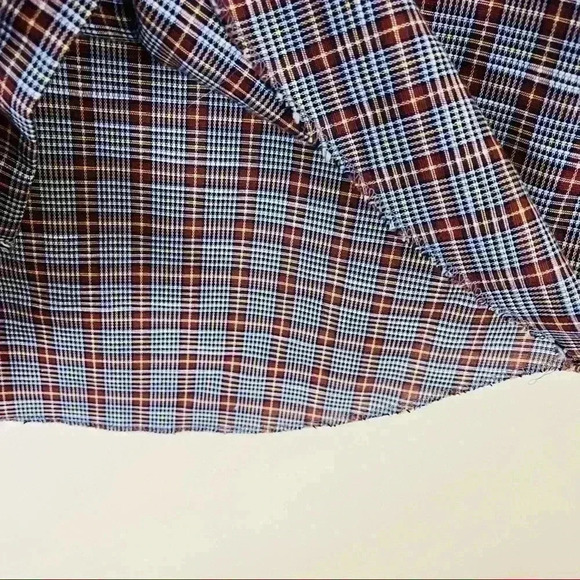 Vintage Dee Cee Western Plaid Sawtooth Shirt Pearl Snap Long Sleeve 15-32 - Picture 11 of 14